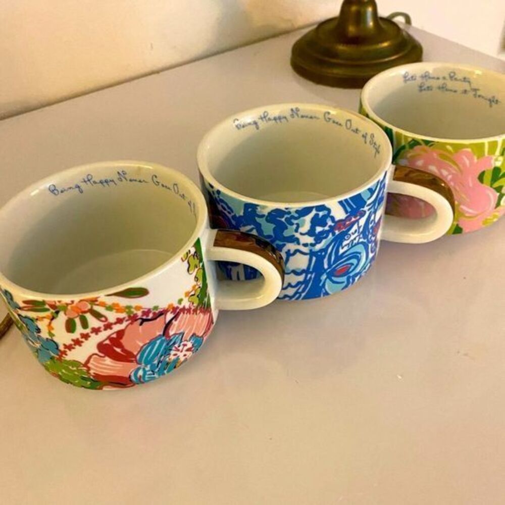 Lilly Pulitzer Cups Set of 3 - 3 assorted cup prints